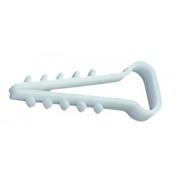 Dübelklemmschelle für Flachbandkabel Bohr